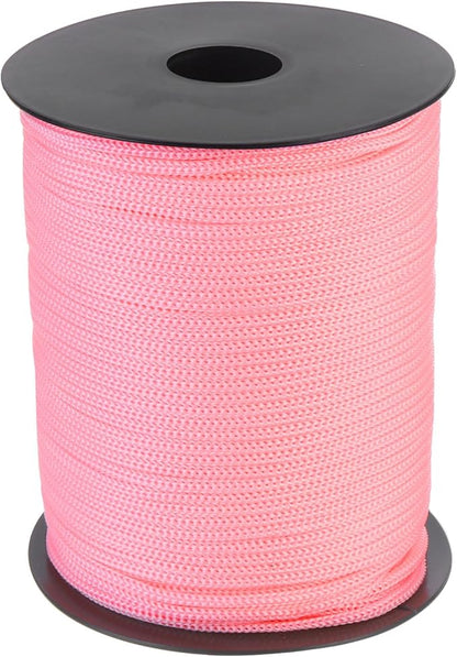 MECCANIXITY 1/8 Inch Polypropylene Rope Braided Ropes, 328ft Nylon Rope Hollow Utility Cord for