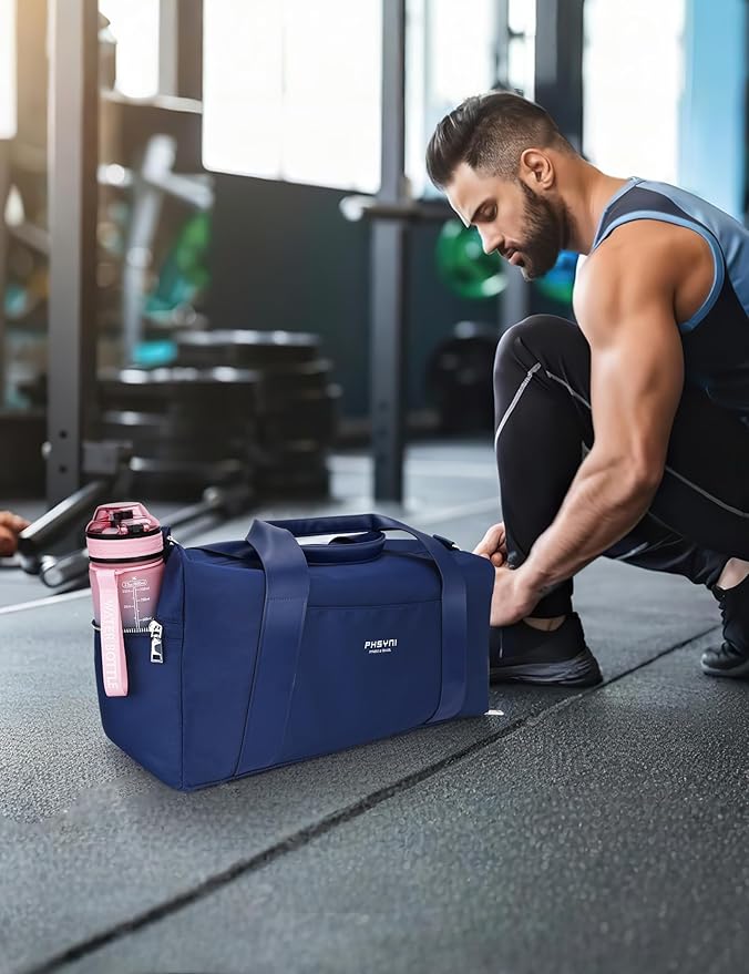Gym Bag for Women and Men with Shoe Compartment & Wet Pocket - Duffle Bag for Travel Sports Fitness