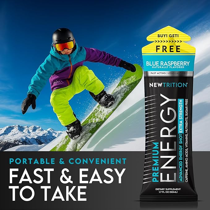 NewTrition® Extra Strength Energy Shots, 250mg Caffeine Energy Shots with Vitamin B & Amino Acids