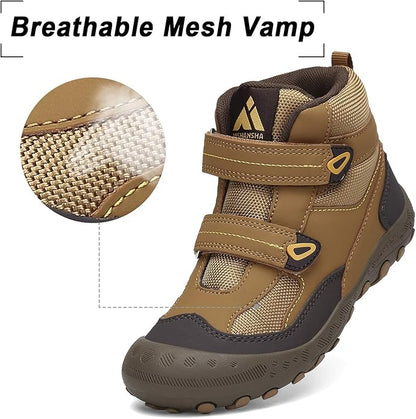 Mishansha Kids Hiking Boots Toddler Girls Boys Hiking Shoes Water-Resistant Anti-Collision Non-Slip