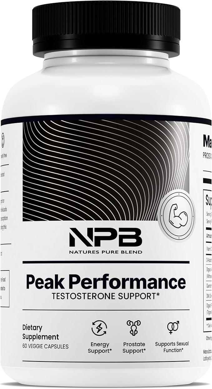 Nature's Pure Blend Peak Performance ??Testosterone Supplement for Men with D-Aspartic Acid
