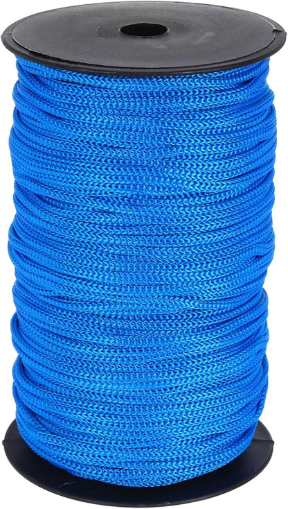 MECCANIXITY 3/16 Inch Polypropylene Rope Braided Ropes, 328ft Nylon Rope Hollow Utility Cord for
