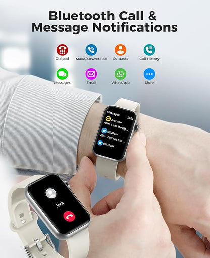 Smart Watch Fitness Tracker (Answer/Make Call), 24/7 Heart Rate Spo2 Blood Pressure Monitor Sleep