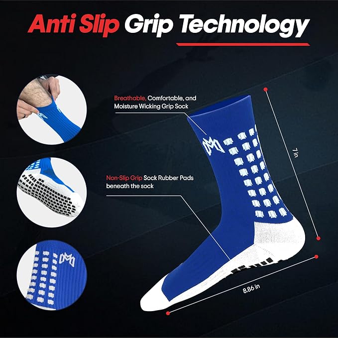 Soccer Grip Socks, Shin Guards, Pre Cut Sock Sleeves, and Guard Straps Bundle Pack - Essential