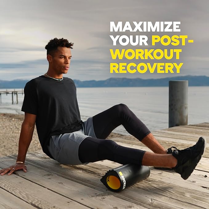 TRX Training Rocker Myofascial Release Roller, Neck and Back Massage Roller for Muscles, Round Foam