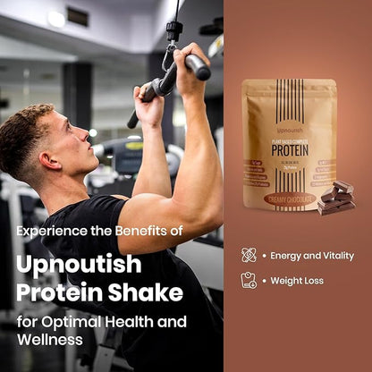 UpNourish Chocolate Vegan Protein Powder 54 Superfoods Powder,1.5 Billion CFU Probiotics 21g Plant