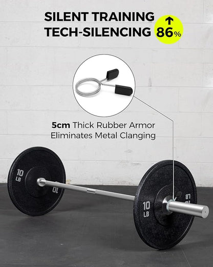 DASKING 4ft/4.9ft Barbell, 2-Inch Olympic Detachable Bar, Portable Strength Training Bar for