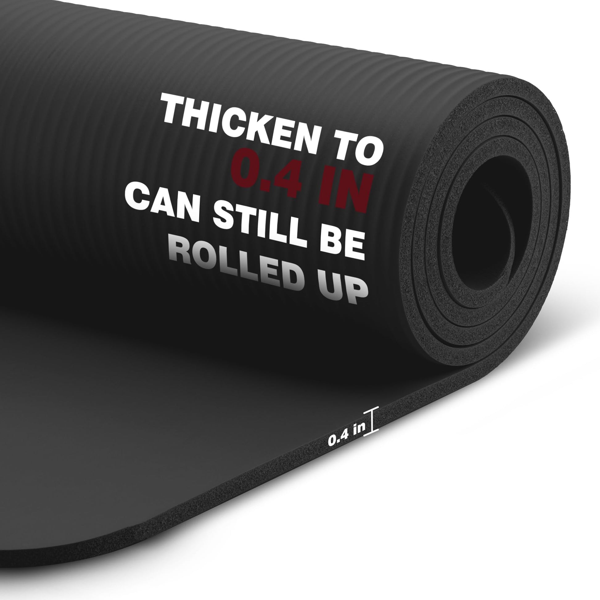 KEEP Extra Thick NBR Yoga Mat for Women & Men, 10mm Thick, 72”x24” Large Exercise Mat with Non-Slip