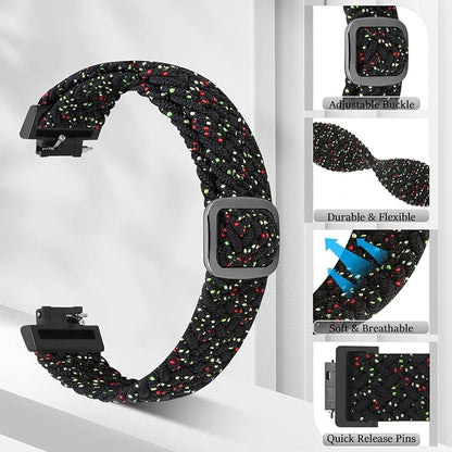 Elastic Braided Watch Band Compatible with Fitbit Inspire 3/Inspire 2/Inspire/Inspire HR/Fitbit ace