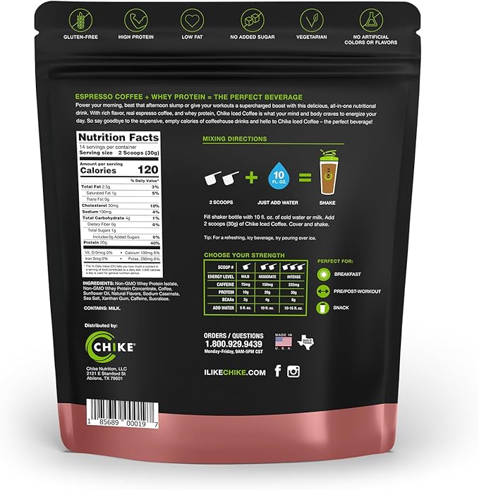 Chike Cinnamon High Protein Iced Coffee, 20 G Protein, 2 Shots Espresso, 1 G Sugar, Keto Friendly