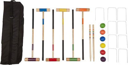 Amazon Basics Croquet Set, Six Player, Black