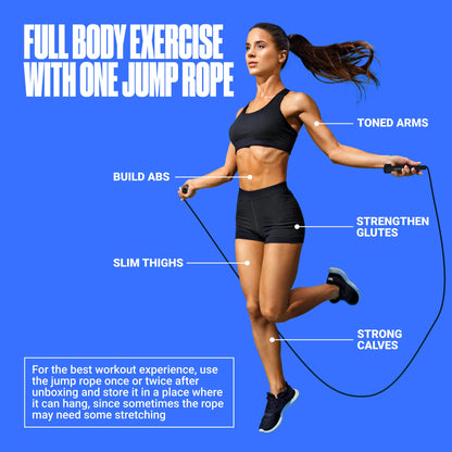 Adjustable Jump Rope for Fitness and Exercise – Skipping Rope for Cardio, Boxing, and Weight Loss