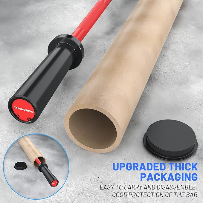 4ft Olympic Barbell 20KG Bar Load 500lbs Capacity Available Men's Barbell with Hard Chrome Sleeves