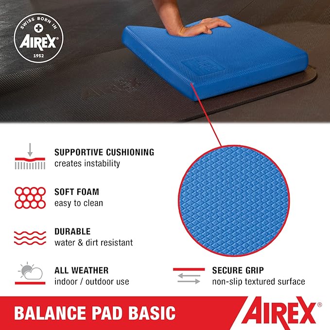 AIREX Balance Pad ??Stability Trainer for Balance, Stretching, Physical Therapy, Exercise