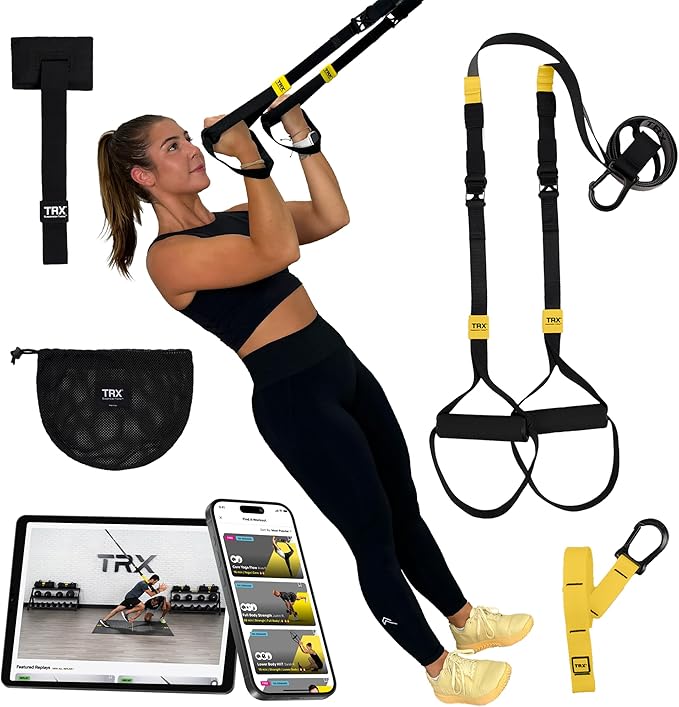 TRX GO Suspension Trainer, At Home, Portable Gym Workout, For Strength Training, Full Body Exercise