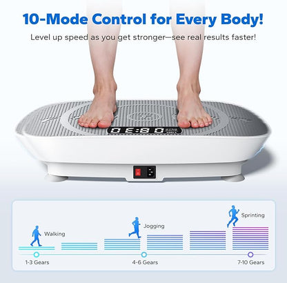 MERACH Vibration Plate Exercise Machine, Slim Vibration Plate for Lymphatic Drainage Weight Loss