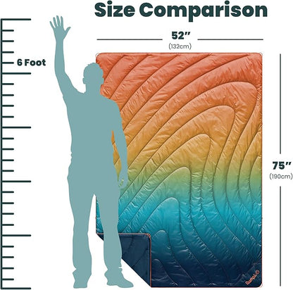 Rumpl Original Puffy Blanket - Warm, Water-Resistant Camping Blanket with 100% Recycled Synthetic