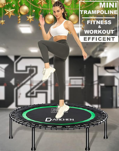 DARCHEN 450 lbs Mini Trampoline for Adults, Indoor Small Rebounder Exercise Trampoline for Workout