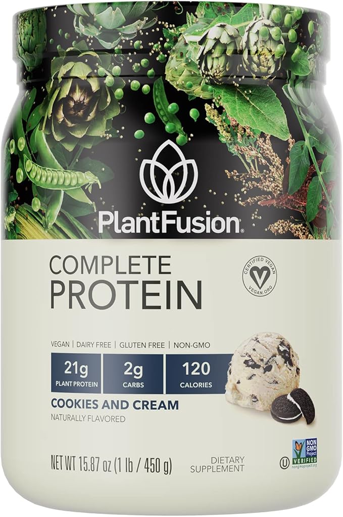 PlantFusion Complete Vegan Protein Powder - Plant Based Protein Powder With BCAAs, Digestive