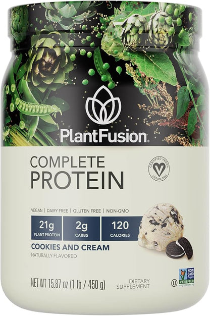 PlantFusion Complete Vegan Protein Powder - Plant Based Protein Powder With BCAAs, Digestive