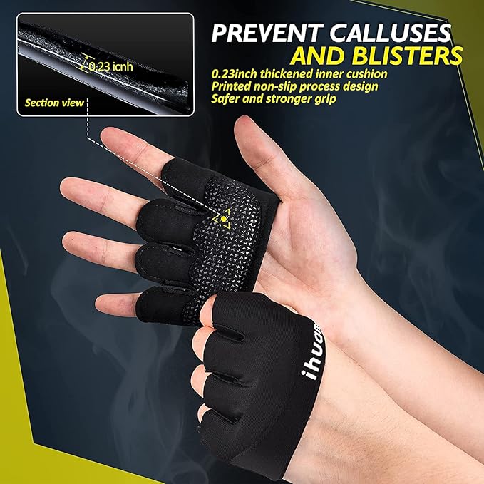 ihuan New Weight Lifting Gym Workout Gloves Men & Women, Great for Weightlifting, Exercise