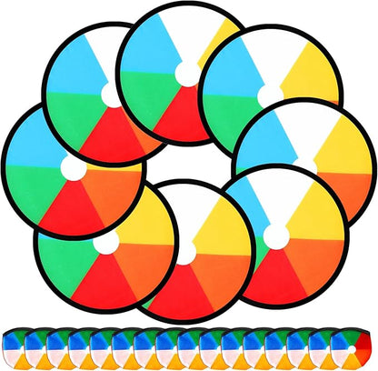 24 Pieces Foldable Flying Disc Fans Set Beach Flying Disc for Party Creative Gift Colorful Pocket