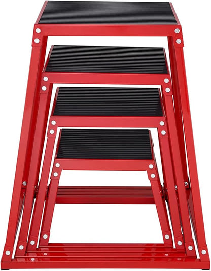 VEVOR Plyometric Jump Box, 18 Inch Plyo Box, Steel Plyometric Platform and Jumping Agility Box