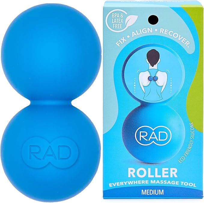 RAD Original Peanut Massage Ball ??Medium Density Yoga Deep Tissue Roller Ball ??Myofascial Release