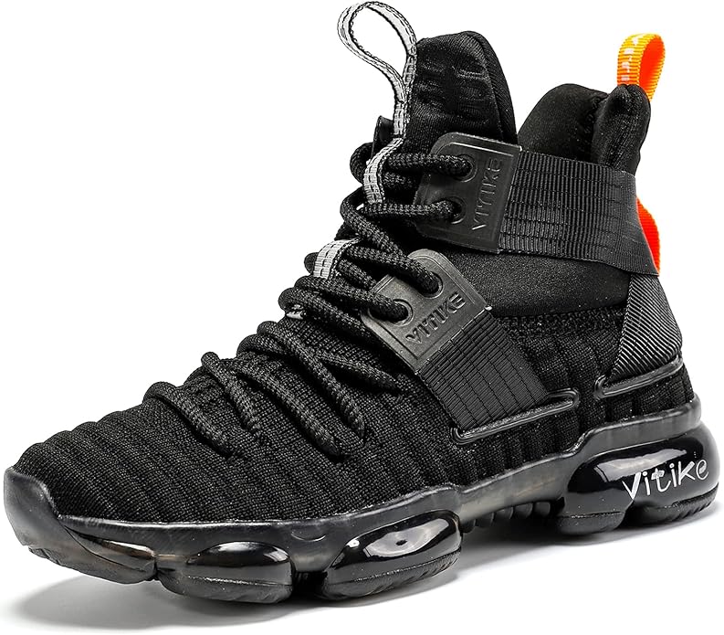 JMFCHI Kids Basketball Shoes High-top Sports Shoes Sneakers Durable Lace-up Non-Slip Running Shoes