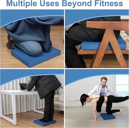 StrongTek Professional Foam Exercise Balance Pad - 15.8" x 13" x 2", High-Density TPE Foam Knee