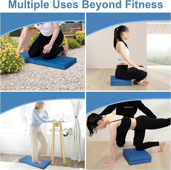 StrongTek Professional Foam Exercise Balance Pad - 15.8" x 13" x 2", High-Density TPE Foam Knee