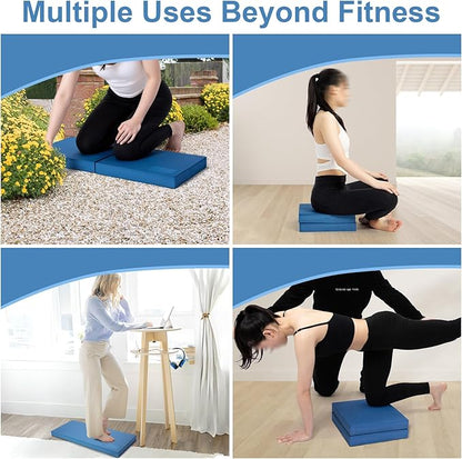 StrongTek Professional Foam Exercise Balance Pad - 15.8" x 13" x 2", High-Density TPE Foam Knee