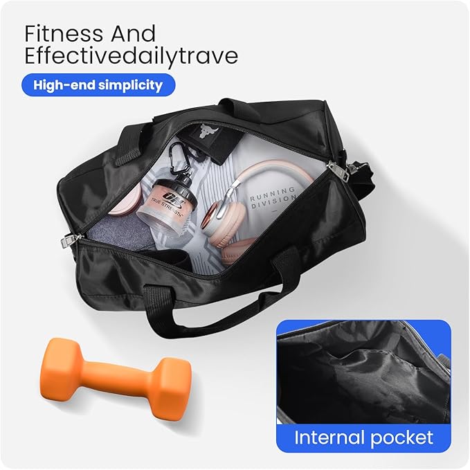 C&F BOGMOST Small Gym Bag for Travel & Duffel - 20 Inch Lightweight Carry On Bag for Men & Women