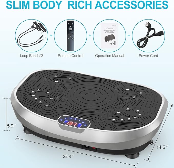 AXV Vibration Plate Exercise Machine Whole Body Workout Power Vibrate Fitness Platform Vibrating