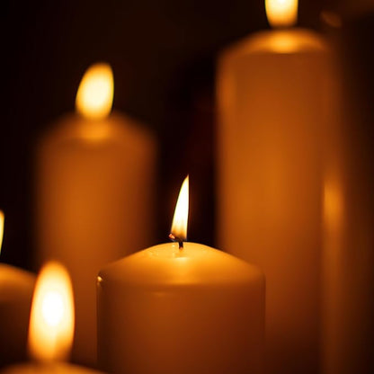 Stonebriar Unscented White Tall Pillar Candles, 35 Hour Burning Candle Pillars, Perfect for Decor