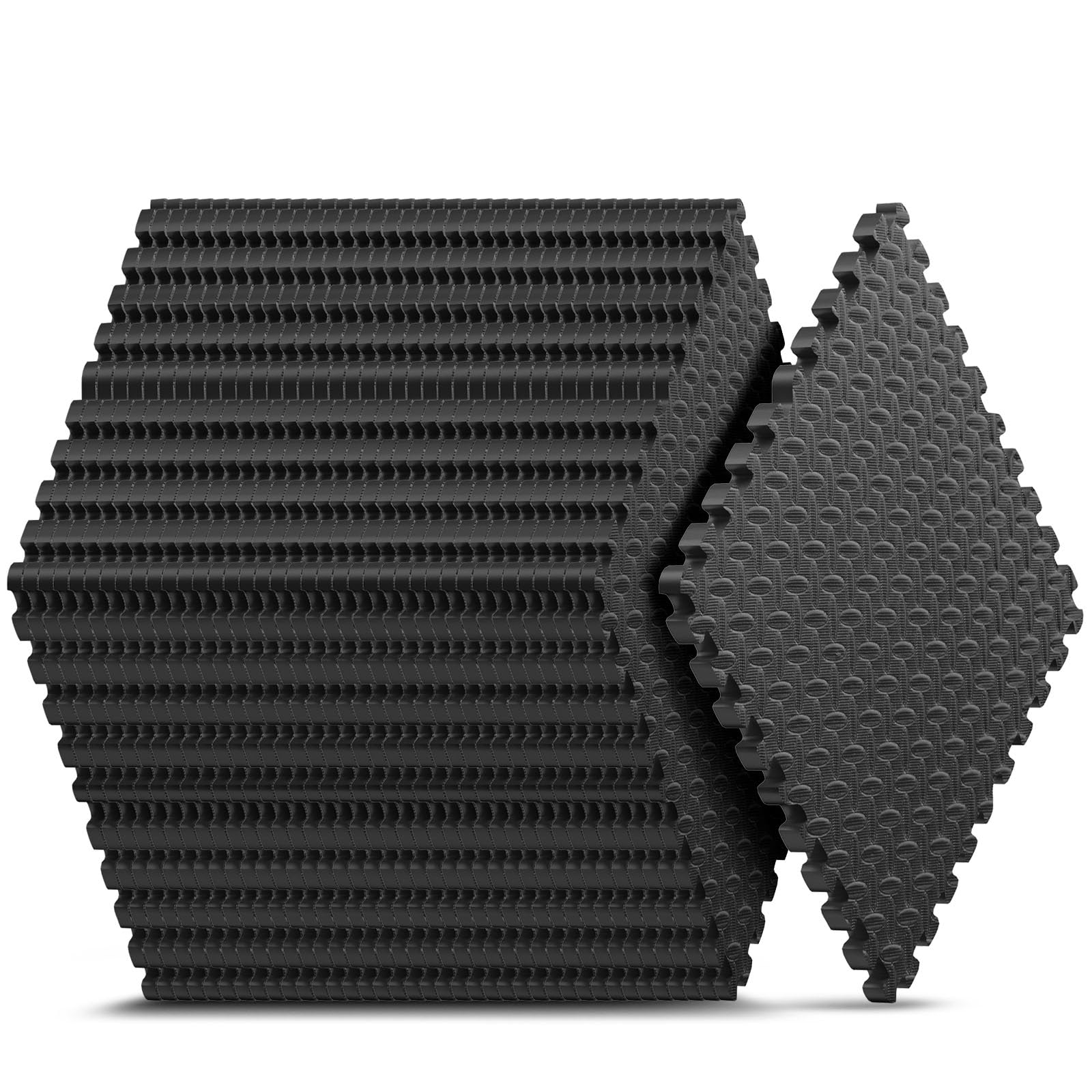 12 Pack 48 sqft Home Gym Mat, Puzzle Exercise Mat, EVA Interlocking Foam Floor Tiles for Home