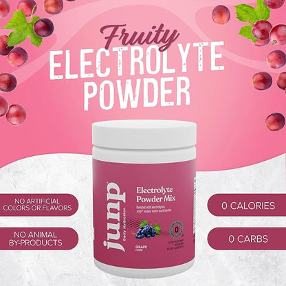 JUNP Electrolytes Powder No Sugar No Carbs – Vine Ripened Grape Keto Electrolyte Drink Mix