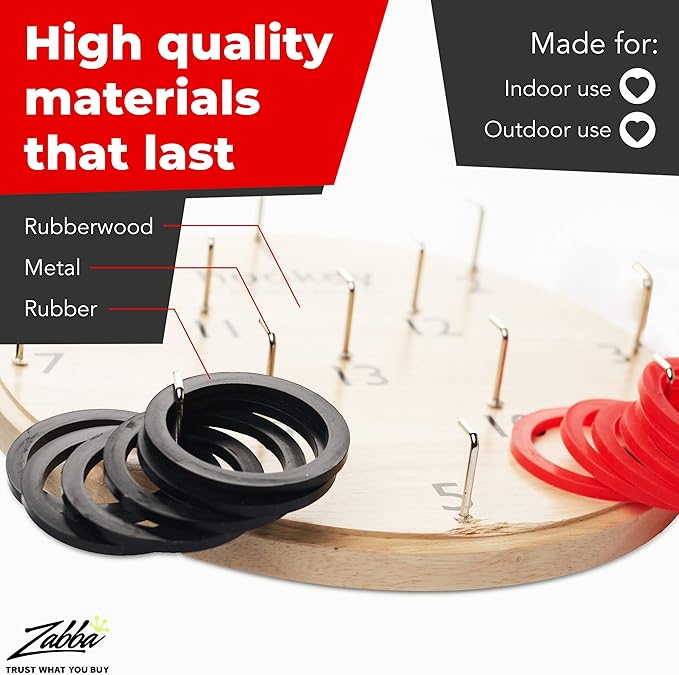 Elite Sportz Equipment Ring Toss Game | Sturdy Wooden Board Set for Kids Outdoor Games | Camping