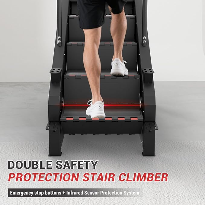 Stepper Machine, GMWD Stair Climber with LED Screen, Commercial Grade Stair Stepper Exercise