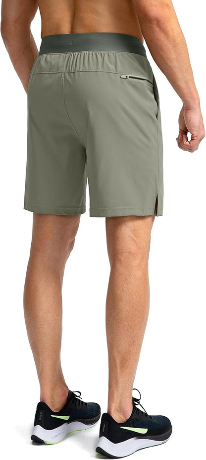 Men's Running Shorts with Zipper Pockets 9 Inch/ 7 Inch / 5 Inch Lightweight Quick Dry Gym Workout