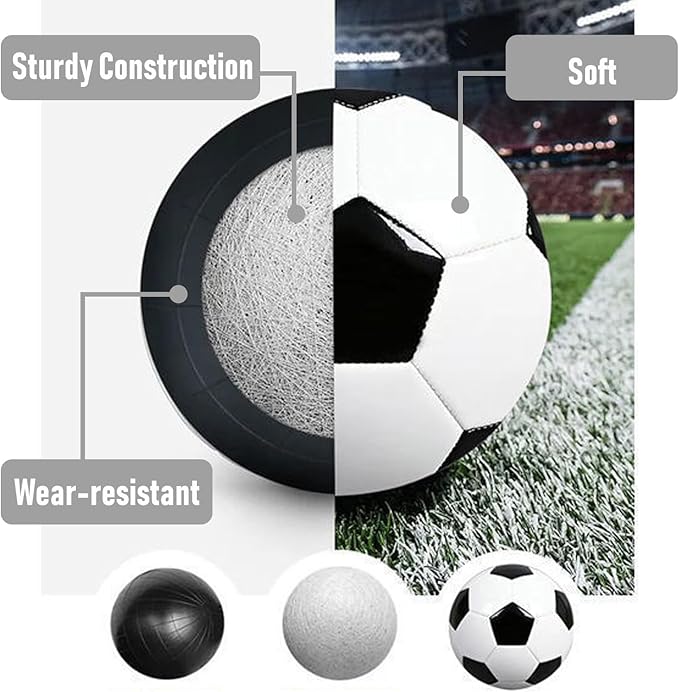 12-Pack Training Soccer Balls Size 5/4/3 with Pump – Bulk Deflated Balls for Teens and Adults