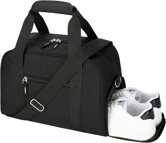 SeaRock 14 inch Small Gym Bag for Women & Men - Mini Duffle Bag Weekender & Overnight with Shoe