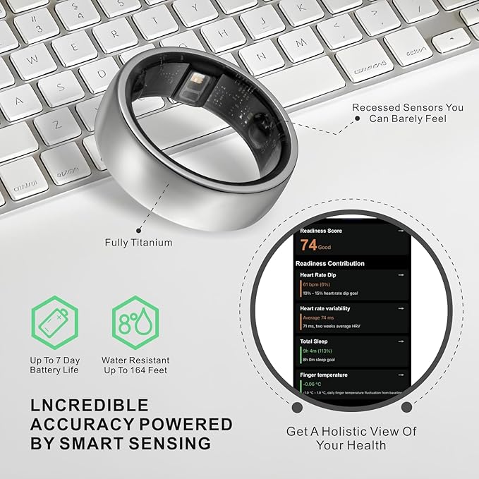Smart Ring, Activity Trackers, Sleep Ring, Fitness Tracking, Stress Tracker, Heart Rate