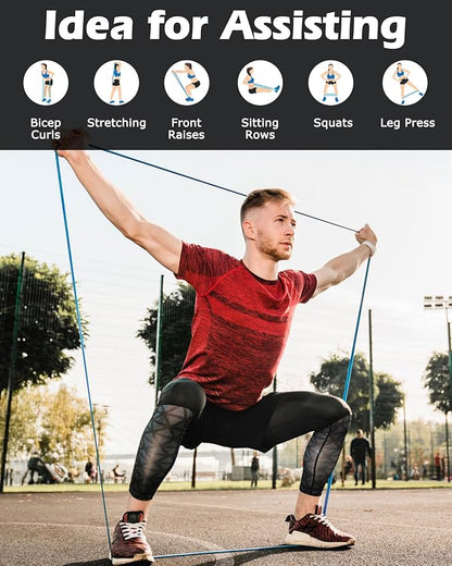 Zacro Resistance Bands, 6 Resistance Levels Pull Up Assistance Bands, Exercise Bands for Men&Women