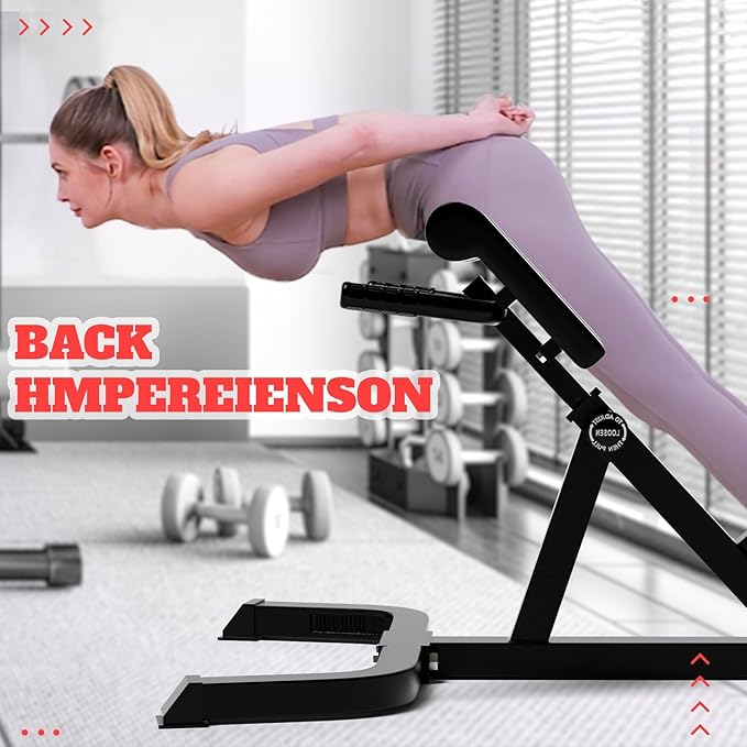 Roman Chair,Back Extension Bench,Multi Functional Ab Bench, Hyperextension Bench Abdominal