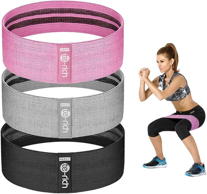 Resistance Bands, Fabric Workout Bands for Women & Men, Cloth Booty Resistance Loop Bands, Thick