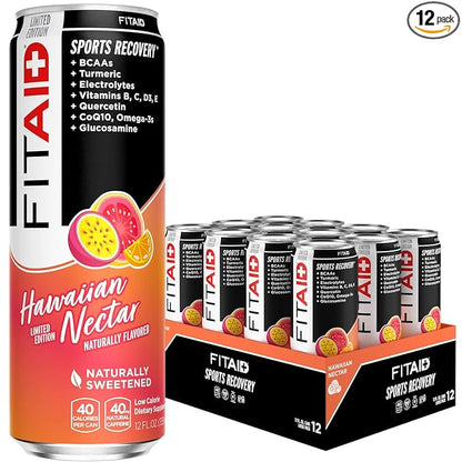 FITAID Post Workout Recovery Drink, Hawaiian Nectar, Passion Fruit, Orange & Guava, BCAAs