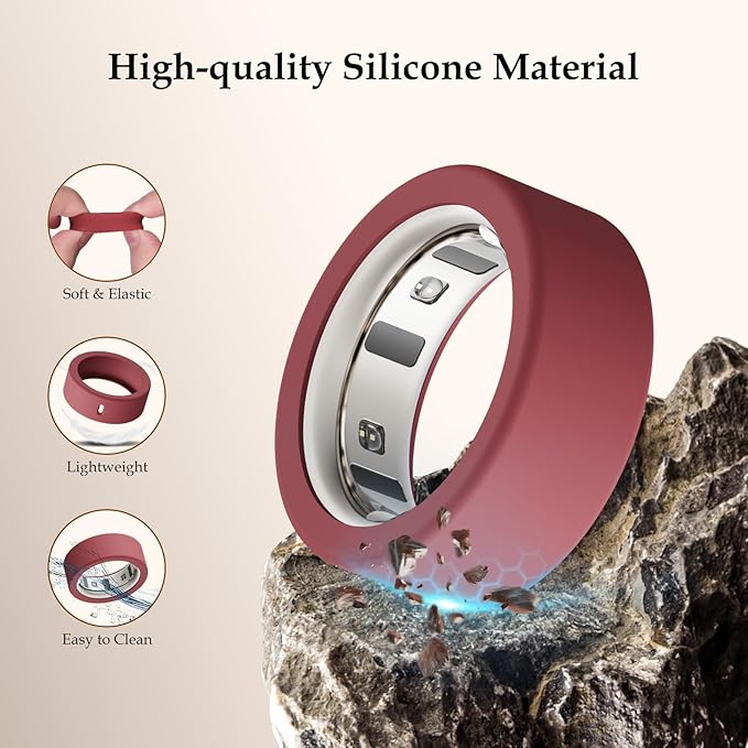 15 Pack Cover Compatible with Oura Ring Gen 4/Gen 3 Horizon/Gen 3 Heritage, Anti-Scratch Silicone