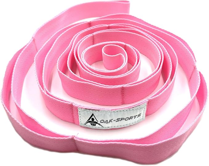 Stretching Strap Yoga Strap with Loops, Stretch Straps for Physical Therapy, Non-Elastic Exercise