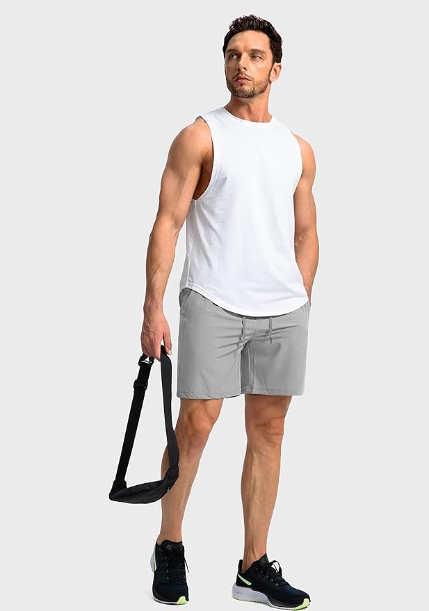 Men's Running Shorts with Zipper Pockets 9 Inch/ 7 Inch / 5 Inch Lightweight Quick Dry Gym Workout